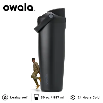 (100% Official Genuine)Portable Owala FreeSip Sway Stainless Steel Water Bottle with Straw BPA-Free Sports Cold Retention/Insulated