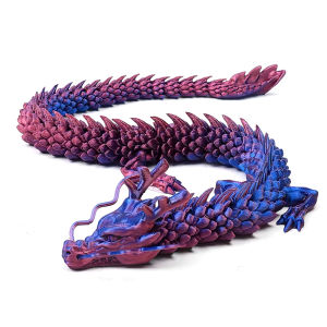 [HUSTOM] COD 3D Printed Chinese Dragon Full Body Joints Movable Home Furnishing Decoration Ornament Worth Collecting Creative Toys