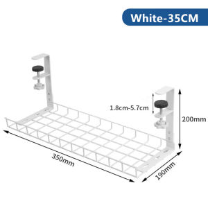 Under Desk Cable Storage Organizer Cable Tray Basket - Width19cm and Length 35cm/50cm/75cm Can Choose
