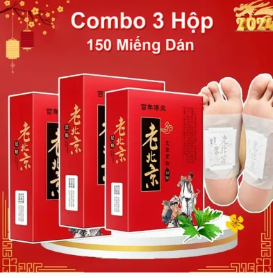 Combo 3 HỘP miếng dán chân thải độc ngải cứu (50 miếng / hộp)