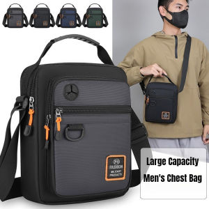 Large Capacity Mens Shoulder Bag with Handle Crossbody Bag Adjustable Shoulder Strap Chest Bag