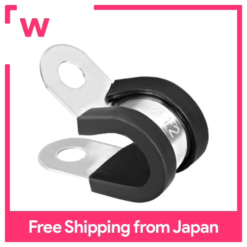 uxcell cable clamps 12 mm hose diameter 304 stainless steel rubber ...