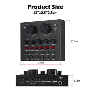 [Ready Stock] V8 Sound Card Wth BM800 Mic Set Condenser Microphone Bluetooh V8 Bluetooth Sound Card Interface External USB Headset Microphone Live Microphone for Computer Pc Mobile Phone Sing