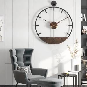 Sacesr Ironwork Wall Clocks Simple Retro Nordic Creativity Wall Clocks Living Room Luxury Watches Home Ornaments Decoration Products 6K4N7
