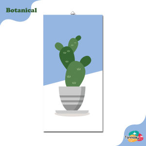 HIASAN DINDING TANAMAN BOTANICAL BUNGA KAKTUS WALL DECOR 10x20CM PAJANGAN KAYU POSTER DEKORASI
