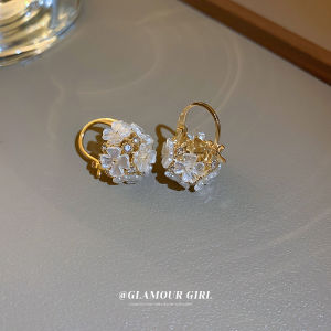 รุ่ยใหม่ เครื่องประดับของขวัญ สำหรับผู้หญิง Elegant หรือคลาสสิกหวานดอกไม้ต่างหูห่วง เพิ่มความสวยที่คุณต้องการ