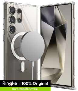 Ringke Fusion Mag for Galaxy S24 Ultra Case Transparent Hard Back Soft Flexible TPU Bumper Scratch Resistant Natural Form