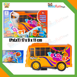 Mainan Mobil Bus Telolet Basuri Ada Musik & Lampu Warna Warni / Bis Polisi 3D Bump n Go