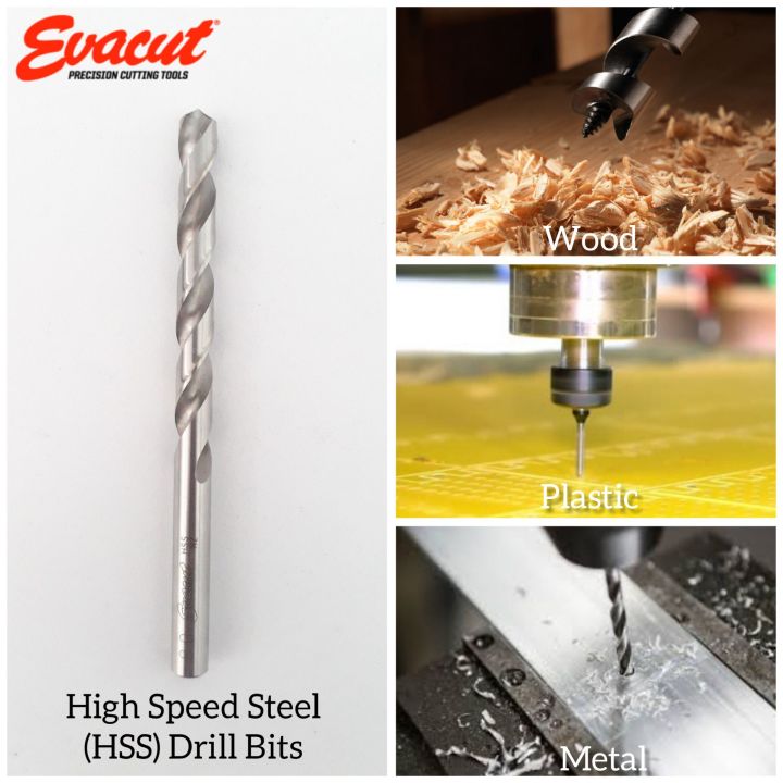 Super Heavy Duty Evacut High Speed Steel (HSS) Drill Bits INCH