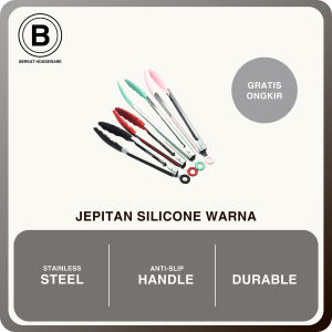 Jepitan Silicone 9 12 inci Capitan Makanan Stainless Steel Aneka Warna
