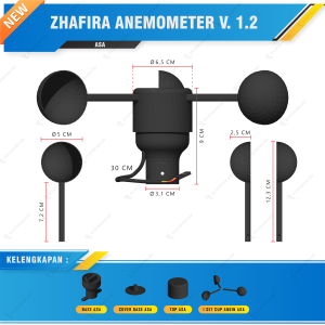 Zhafira Sensor kecepatan angin Anemometer Wind Speed Support Arduino