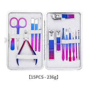 Nail Art Tools Set Colorful Nail Clippers Clean Ear Cuticle Grooming Tool Stainless Steel Nail Cutter Manicure Pedicure Beauty Tool Kit