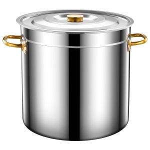 <𝙇𝙖𝙯𝙎𝙜𝙈𝙖𝙡𝙡> Super Large Capacity Soup Pot and Bucket Stainless Steel Gas Induction