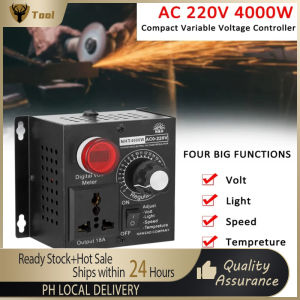 AC Motor Speed Controller 4000W High Power Silicon Electronics Voltage Regulator Machinery Electric Variable Speed Controller AC 0V-220V