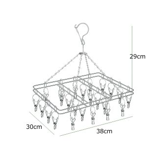 Móc Chùm Inox 20 Kẹp Treo Quần Áo Khăn Sữa Cho Bé BIGBA
