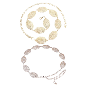 Slimming Leaf Decorated Waist Belt Halloween Body Chain Decorative Waist Chain for Festivals Parties and Daily Outfits