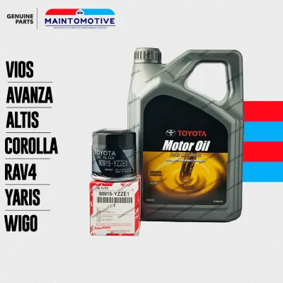 Toyota Vios / Avanza / Altis / Corolla / Rav4 / Yaris / Wigo Fully Synthetic 5w-30 Oil Change Package (Gas/Petrol)