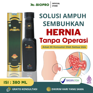 Mbiopro obat hernia turun berok paling ampuh pria wanita anak dewasa tanpa operasi herbal hernia usus turun peranakan hidrokel varikokel obat herbal bpom original