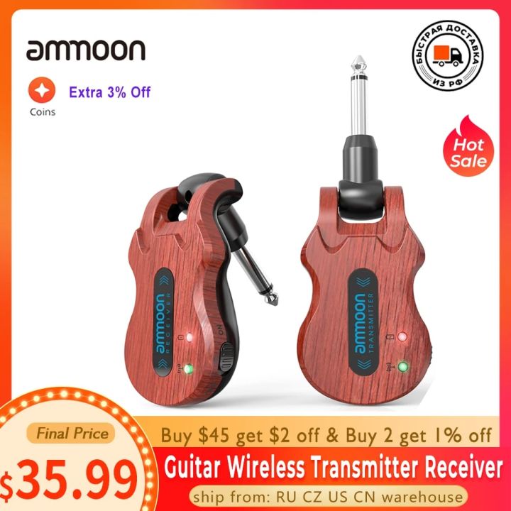 Ammoon Wireless Guitar System Audio Digital Guitar Wireless Transmitter