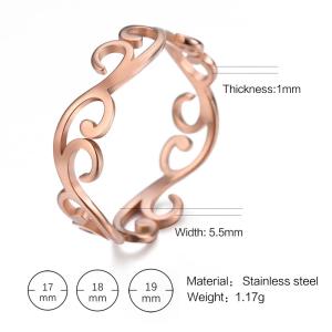 Skyrim Vintage Flower Ring Stainless Steel Anti Fading Ring Jewelry for Women Girls