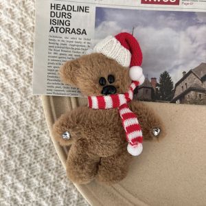 Gấu bông mini ông già Noel Teddy size nhỏ 15cm cute đáng yêu búp bê thú nhồi bông trang trí cây thông Giáng Sinh