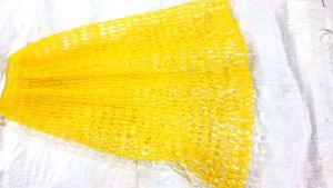 เนื้อปากกะละมัง ทำด้วยมือไร้รอยต่อ ด้าย 1.5 มิลลิเมตร ตา 3 ซม. ความยาว 45-50 ซม. 🚚📦🎣