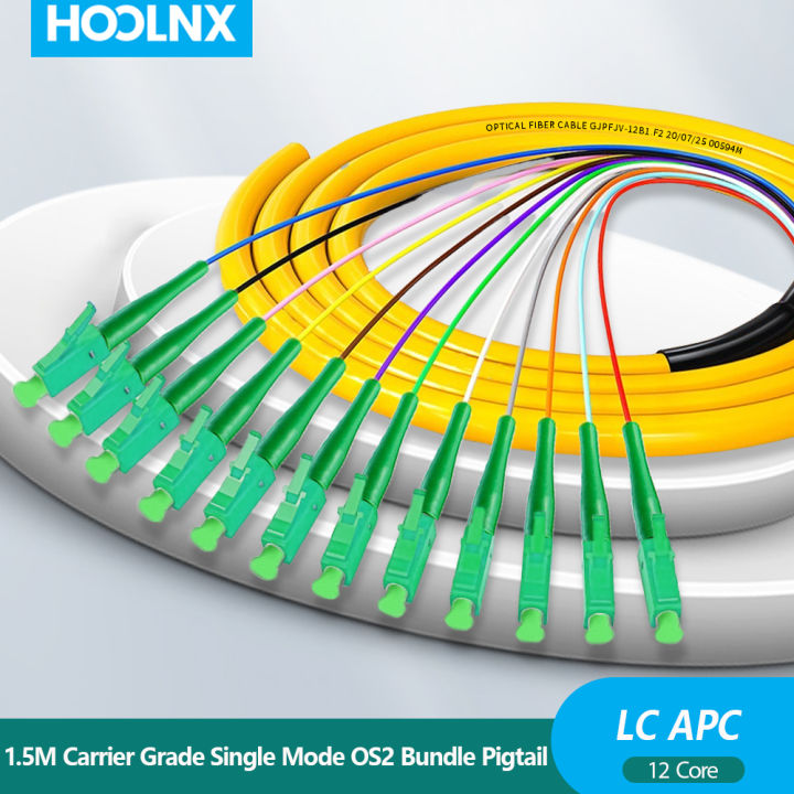 HOOLNX Carrier Grade LC APC 12-Core Single Mode 1.5M LSZH Ribbon ...