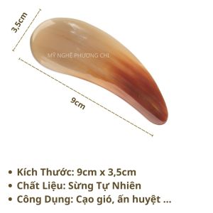 Miếng cạo gió massage mặt bằng sừng Cây cạo gió giọt lệ dùng đánh gió Giải cảm | Mỹ Nghệ Phương Chi