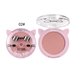 [COD] s.f.r  Dopamine cartoon cat sunglasses single-color blush   Fine powder everyday natural makeup look
