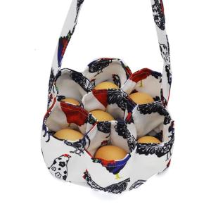 Eggs Collecting Bags Canvas Basket for Freshing Eggs with 7 Pockets Portable Eggs Carriers Bag for Farmhouse and Poultry