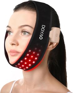 Cordless Red Light Therapy for Neck Chin Firming and V Face Lifting Portable 8 Color Light Therapy Wrap for Hand Feet Wrist Pain Relief Infrared Light Therapy Pad