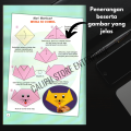 Buku Ceria Bersama Origami Percuma Kertas Origami Pelekat Ceria Fun With Origami Book Aktiviti Masa Lapang. 