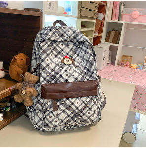 AE Large-capacity star-patterned backpack Korean version ins Junior high school student backpack for girls niche simple stylish versatile travel backpack