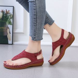 [Free Shipping] New WomenS Sandals Plus-Size Flip-Flops Wedge-Heeled Casual Sandals