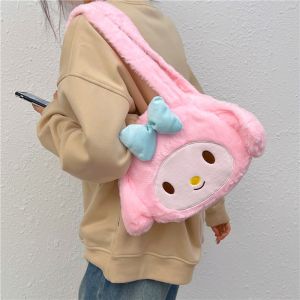 Kawaii Cinnamoroll Bag Stuffed Crossbody Bag Cute Girls Shoulder Bag Messenger Soft Mini Kids Adult Girls Cartoon Bag Handbag