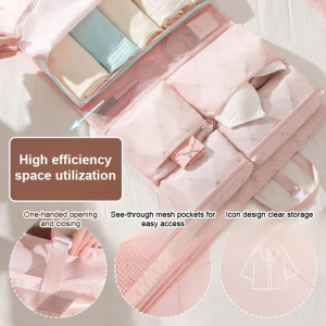 ⚡7 in 1 Save 40% space⚡ Multifunctional travel storage bag Underwear and socks storage bag Classification storage bag Hanging storage bag Large capacity storage bag