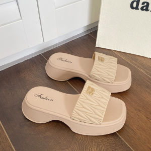 [Free Shipping] Thick-Soled Sandals For Women Suitable For Summer Wear With Dresses Featuring A Non-Slip Sole Soft Insole And A Design That Adds Height Perfect For Street Style Photoshoots