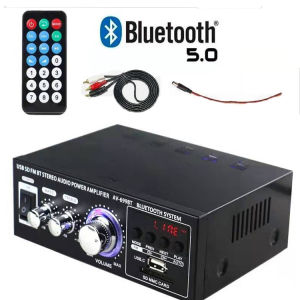 เครื่องขยายเสียง 250W+250W แอมป์จิ๋ว สเตอริโอHIFI ไร้สายบลูทู ธ วิทยุ FM amplifier 500WATTS 12V / 220V พร้อมรีโมท AV-699BT  SENSHA