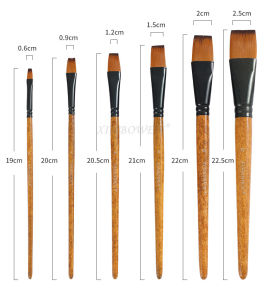 Dukeen Wood Grain Professional Nylon Paint Brush Oil Watercolor Paint Brushes For Gouache Acrylic Oil Paintbrush Art Painting Supplies