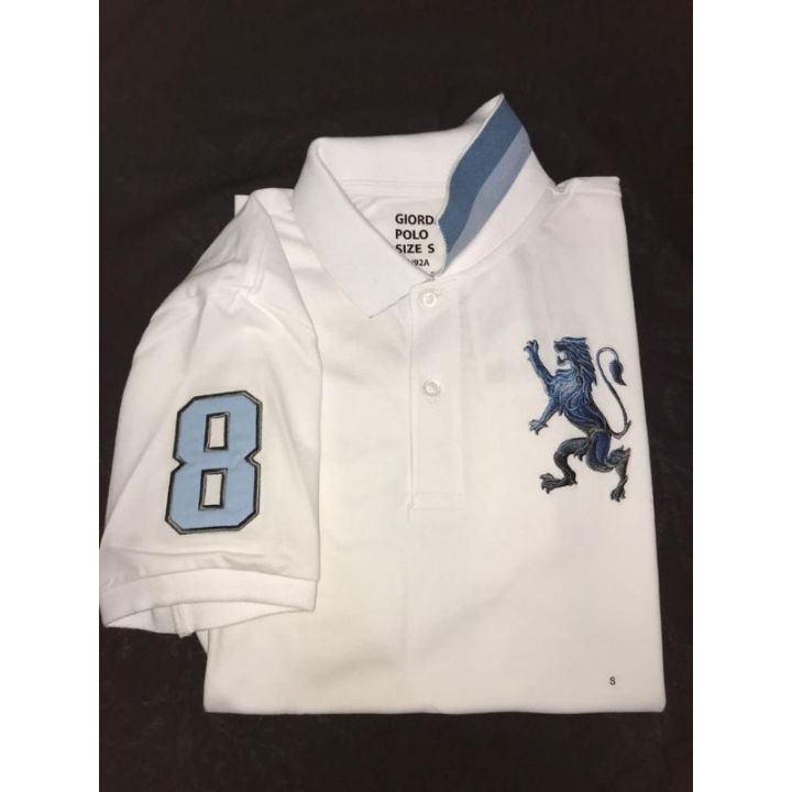 trun harga !!!!! GIORDANO POLO SHIRT 3D LION SIGNATURE WHITE NEW (Original)  SMLXLXXL Polo Shirt Bahan Cotton 97% Polo Shirt Warna Putih Original Polo  Shirt Ukuran S Hingga Xxl - Lazada | Lazada Indonesia