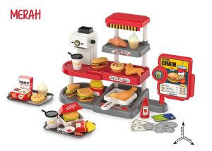 Mainan Anak Fast Food Chain 71pcs Mainan Edukatif Anak Toko Cepat Saji