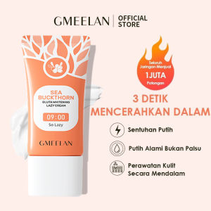 GMEELAN 2PCS Orange Exfoliating Gel Face Eksfoliasi Wajah 50G + Gluta Whitening Lazy Cream Day Cream 30G