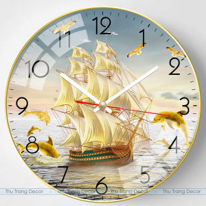 Đồng Hồ Treo Tường "THUẬN BUỒM XUÔI GIÓ" In UV 5D Cao Cấp
