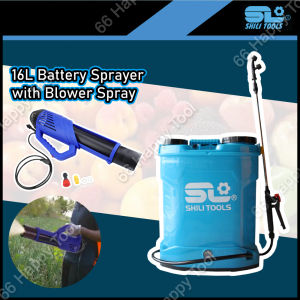 Portable 16L Rechargeable Knapsack Battery Sprayer with Blower Spray Chemical Water Mist Air Blow Pressure Pam Racun