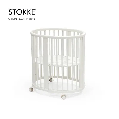 [8.8 Exclusive] STOKKE Sleepi Mini Bundle - Mini Bed + Mini Mattress + Free Drape Rod + Free Canopy + Free Mini Fitted Sheet + Mini Mesh Liner