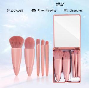 Set Kuas Makeup Brush isi 5pcs Plus Cermin