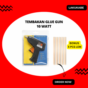 Tembakan Glue Gun Listrik Lem Kecil Pistol 10W Bonus 5pc Lem
