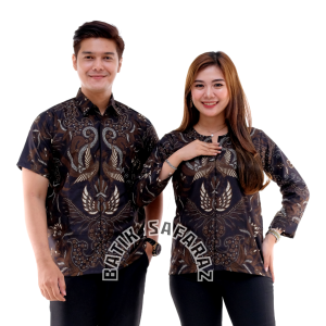 Batik couple pasangan terbaru - atasan batik couple modern