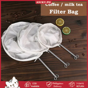 COD【Local Deliver】Reusable Fabric Mesh Filter Nut Milk Bag Colander Strainer for Soybean Juice Herb Tea Cold Brew Drip Coffee Filter Kitchen Tool