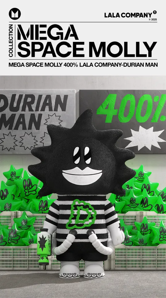 POP MART MEGA SPACE MOLLY 400% LALA COMPANY DURIAN MAN Đồ Chơi Cho